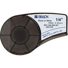 Brady Black on White Vinyl tape for BMP21-PLUS and BMP21-LAB 6.35 mm X 6.40 m - W124562226