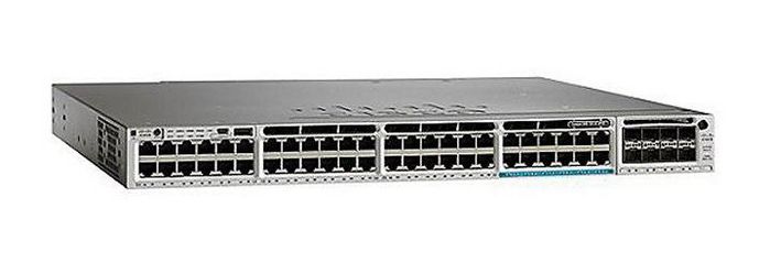 Cisco Catalyst 3850, Stackable, 60 Port, UPOE, 1100W, 1 RU, LAN Base feature set - W125086199