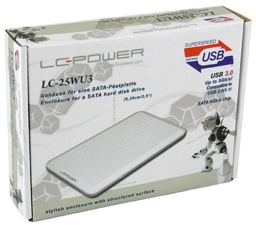 LC-POWER USB 3.0 Enclosure 6.35cm/2.5", SATA I/II/III, 5Gb/s - W124686049