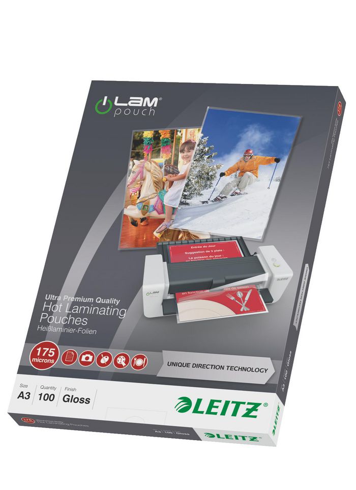 Leitz iLAM UDT Hot Laminating Pouches A3, 175 microns - W125081933