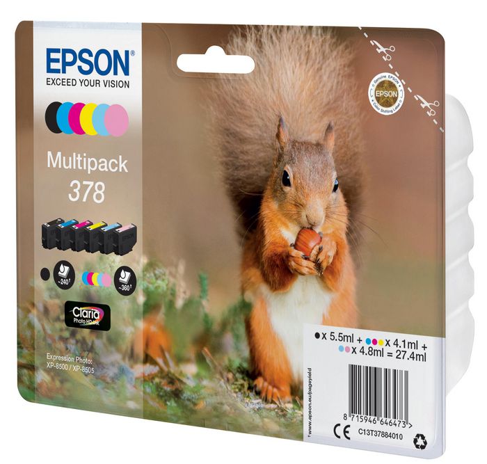 Epson Multipack 6-colours 378 Claria Photo HD Ink - W125046538