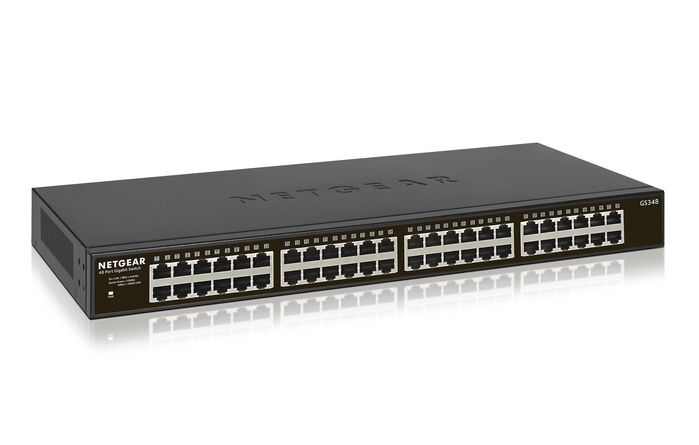 Netgear 48-Port Gigabit Ethernet unmanaged Switch, Metal, Black - W124683209