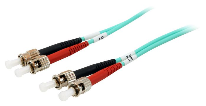 Equip ST/ST Optical Fiber Patch Cord, OM3, 50/125μm, 5.0m - W124606687