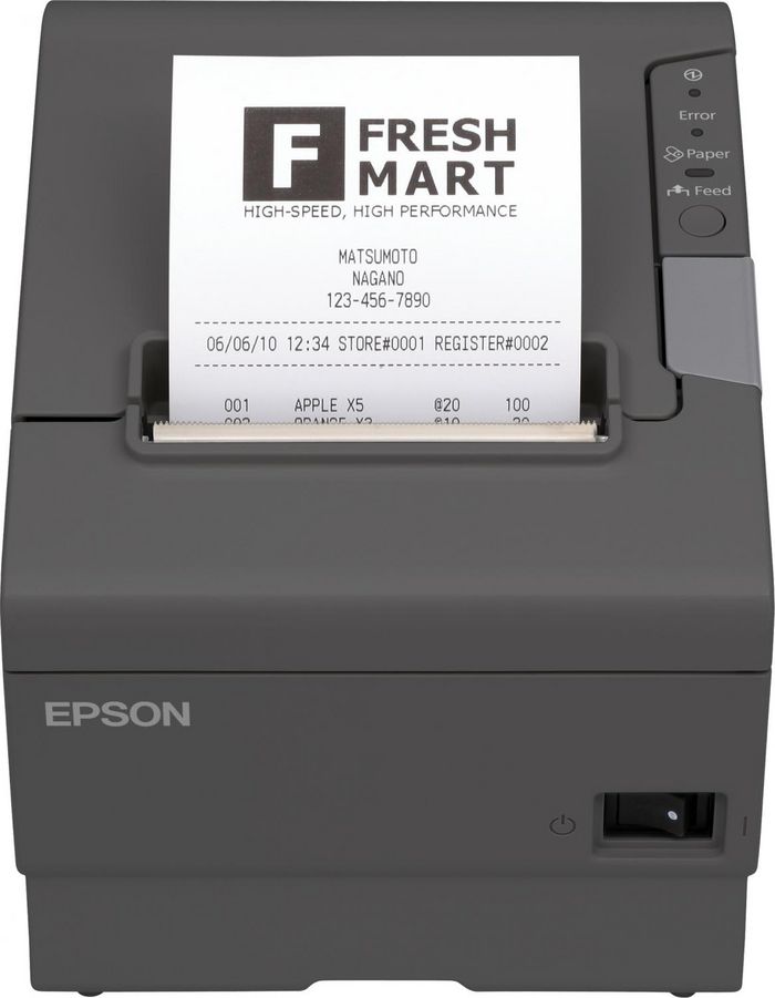 Epson TM-T88V - 300mm/s, 11", RS-232C, USB, Dark Grey - W124746882