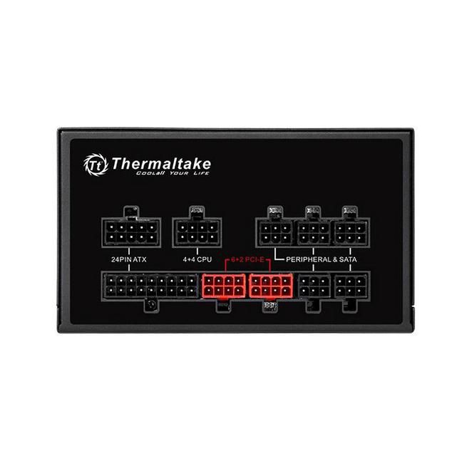 ThermalTake 850 W, ATX 12V v2.4, EPS v2.92, Active PFC, 80 PLUS Bronze, 4x PCI-E 6+2pin, 150 x 170 x 86 mm, black - W124469292