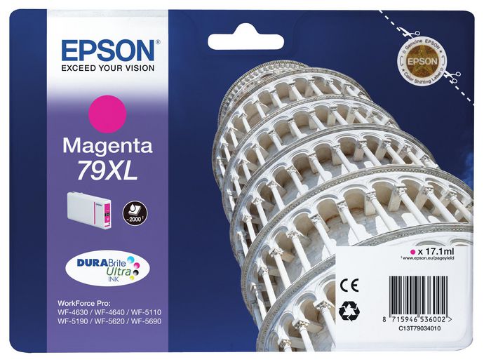 Epson Singlepack Magenta 79XL DURABrite Ultra Ink - W124846371