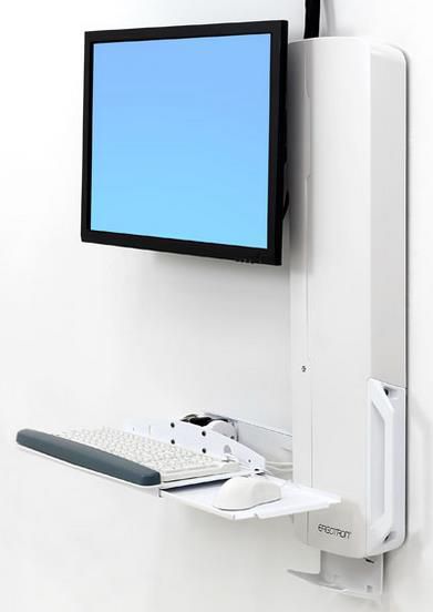 Ergotron StyleView Sit-Stand Vertical Lift, High Traffic Area, White - W124791550