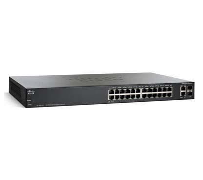 Cisco SB SF200-24P, 1U, Managed, PoE, 24 x RJ-45 Fast Ethernet, 2 x Combo Gigabit Ethernet, L2, IGMP, IPv6, QoS, DHCP, 128MB RAM, 16MB Flash, 22.2W, 3.45kg - W124974826