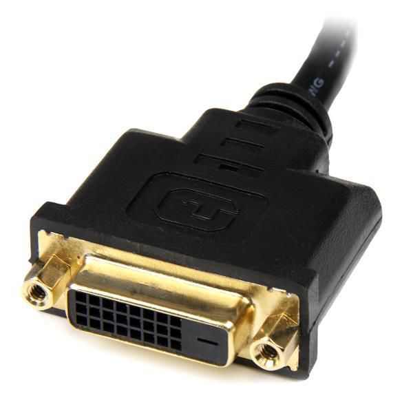 StarTech.com StarTech.com HDMI Male to DVI Female Adapter - 8in - 1080p DVI-D Gender Changer Cable (HDDVIMF8IN) - W125291474