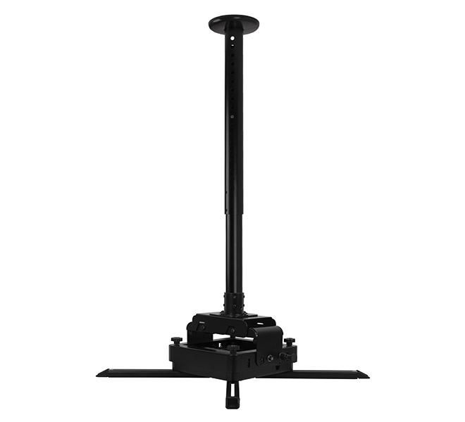 B-Tech Adjustable Drop Heavy Duty projector ceiling mount with Micro-Adjustment, 70kg max, Black - W125088934