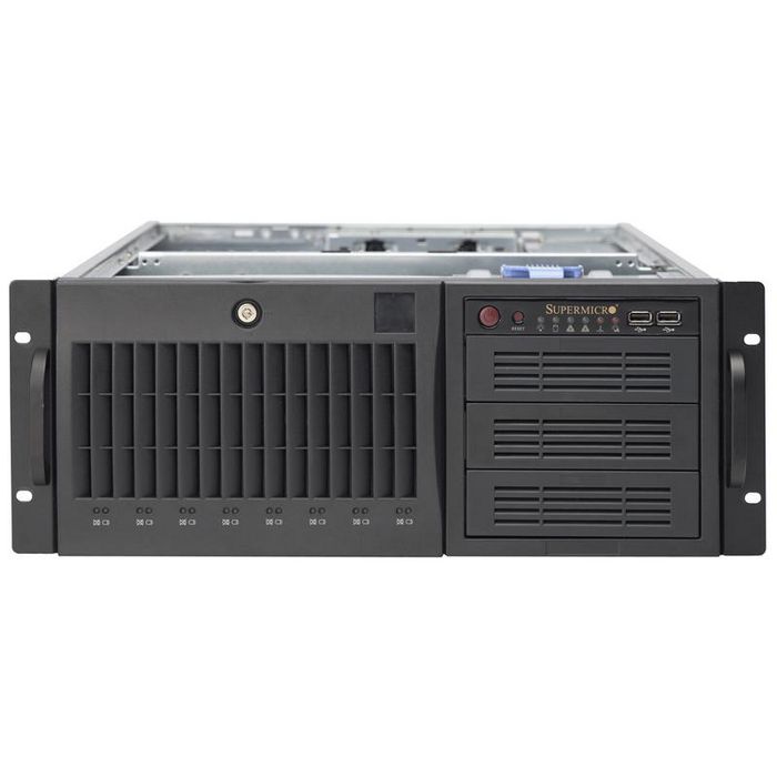 Supermicro Supermicro 743TQ-865B-SQ 4U Rack-mountable Full-Tower E-ATX/ATX Workstation Chassis with 8 SATA/SAS Hot-swappable drive bays and 865W 80PLUS Power Supply - W124747944