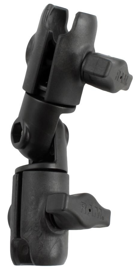 RAM Mounts Composite Double Socket Swivel & Ratchet Arm with No Center Knob - W124670668