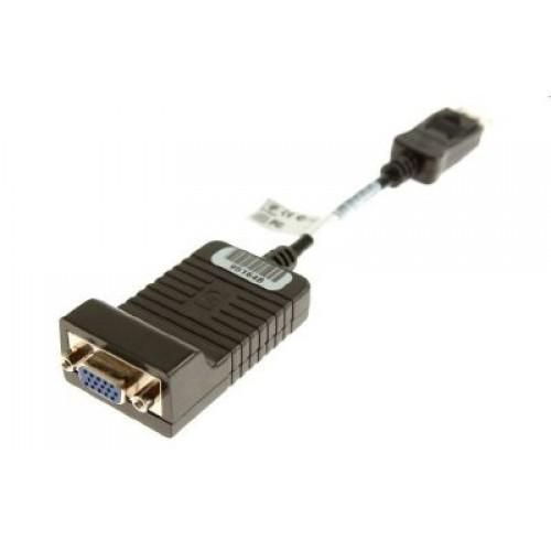 HP HP DisplayPort (DP) to VGA adapter - 20cm (8in) long, 85Hz maximum vertical refresh rate, 162MHz RAMDAC display support, 1600x1200 maximum display resolution - Latching DisplayPort connector for a secure connection - W125226686