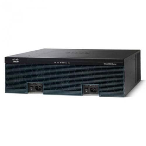 Cisco 3925 with 4x GE, C3900-SPE200/K9, 3x EHWIC, 3x DSP, 2x SM , 256MB CF, 1 GB DRAM, IP Base - W124792862