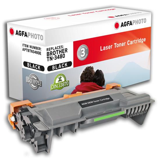 AgfaPhoto Laser cartridge replacement for TN-3480, Black - W124845004