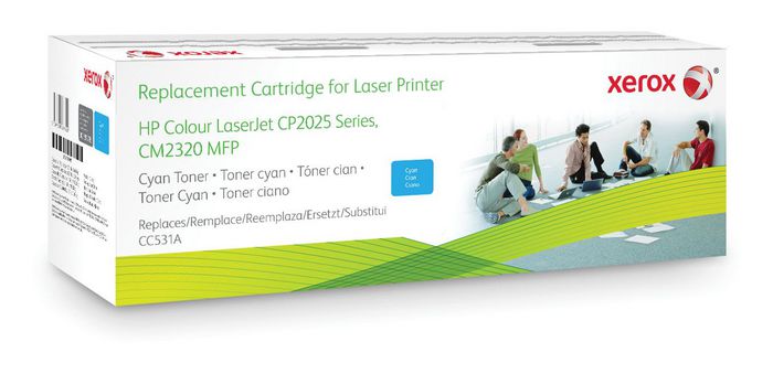 Xerox Cyan toner cartridge. Equivalent to HP CC531A. Compatible with HP Colour LaserJet CM2320 MFP, Colour LaserJet CP2020/CP2025 - W125193040