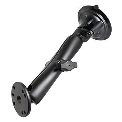 RAM Mounts RAM Twist-Lock Suction Cup Double Ball Mount with Round Plate - W124870030