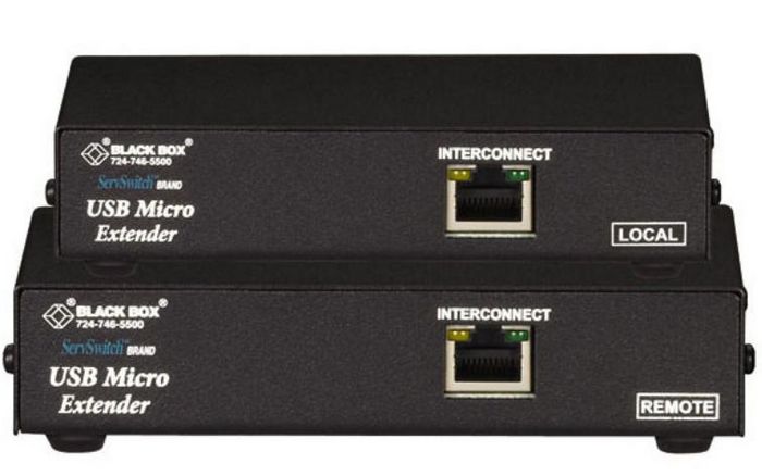 Black Box USB Micro Extender Kit, Single-VGA, 1600 x 1200, 50m Max - W125399936