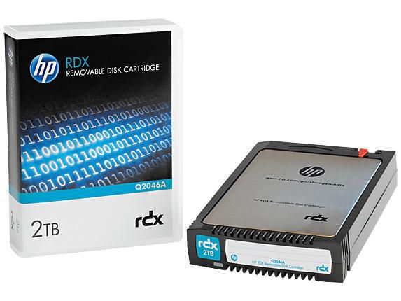 Hewlett Packard Enterprise RDX 2TB Removable Disk Cartridge, 2:1 compression, 100/200 MB/s, FAT32/NTFS/ext2/ext3 - W125069475
