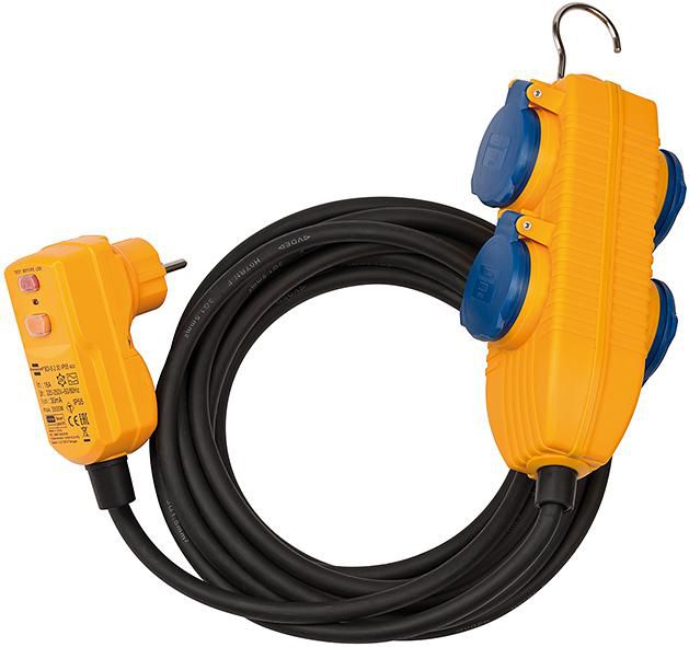 Brennenstuhl Cable length: 5 m, Connector gender: Male/Female. Input voltage: 220 - 250 V, Input current: 16 A. Cable colour: Black - W124581267