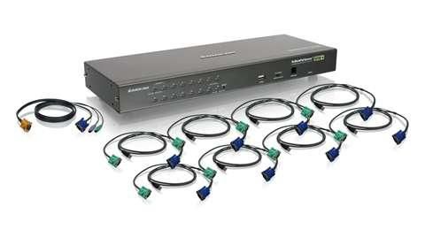 IOGEAR 16-Port USB PS/2 Combo KVM Switch with Cables - W124955219
