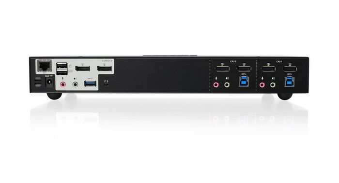 IOGEAR GCS1942, DisplayPort, USB A, 3.5mm, USB 3.0 B, RJ-45, DC 12V, 53.9x155.6x335 mm - W124955223