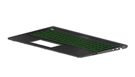 HP Top cover/keyboard For Pavilion 15-cb black and green models - W124939098