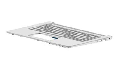 HP Top cover/keyboard without backlit, Mineral silver - W124939113