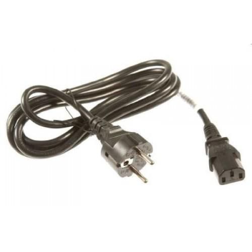 HP Power cord (Black) - 3-wire, 18 AWG, 0.5m (1.64ft) long - Has straight (F) C13 receptacle (Europe) - W125134779