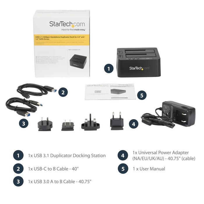 StarTech.com Station d'accueil USB 3.1 (10 Gb/s) pour disque dur