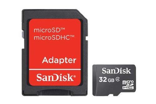 Sandisk SDSDQM-032G-B35A, 32GB microSDHC w/ adapter, Black - W125274058