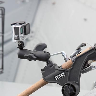 RAP-434-421, RAM Mounts RAM ROD JR Fishing Rod Holder with Dual T
