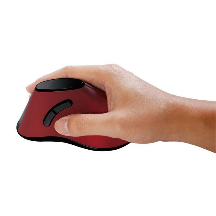LogiLink Ergonomic Vertical Mouse, wireless 2.4 GHz, red - W124490193