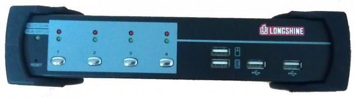 Longshine 4-Port DVI KVM Switch USB Audio - W125182818