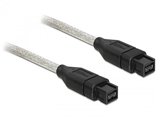Delock Cable FireWire 9 pin male > 9 pin male 1 m - black - W127152278