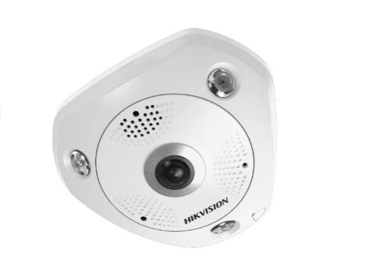 Hikvision Cámara IP fisheye 6M 1.27mm IR15 DWDR interior 12V/PoE. Audio, alarma - W125248289