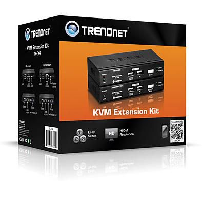 TRENDnet KVM Extension Kit (Transmitter & Receiver), VGA, USB, 100m Max, 1920 x 1200 - W125275604
