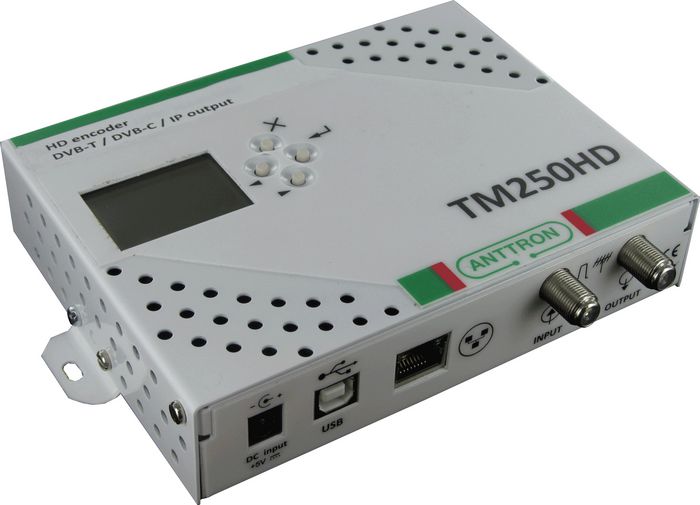 Anttron TM250HD, 1080i, H.264, HDMI, AAC-LC, DVB, DVB-T, DVB-C, 10/100 Base-T, 10 W - W124604060