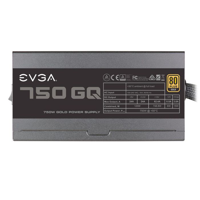 EVGA 750W, 1 x 24 PIN ATX, EPS (CPU) 2x 8pin (4+4), PCIE 6x 8pin (6+2), 9 x ATX, 3 x Pheriperial - W125005015