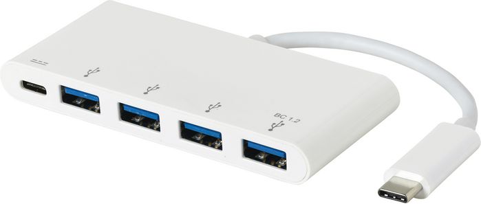 eSTUFF USB-C to USB 3.0 x 4 Charging Hub - W124649404