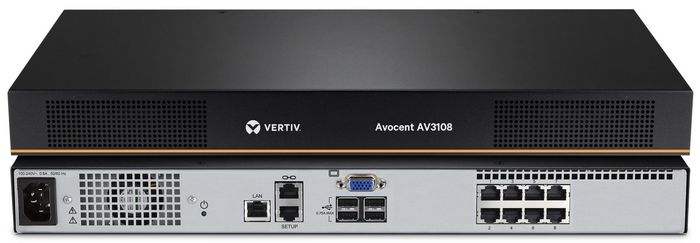 Vertiv Commutateur Avocent AutoView de Vertiv KVM numérique 1X8 CAT5 UE - W124785557