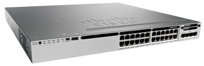 Cisco Stackable 24 10/100/1000 Ethernet ports, with 350WAC power supply 1 RU, LAN Base feature set (StackPower cables need to be purchased separately) - W124678761