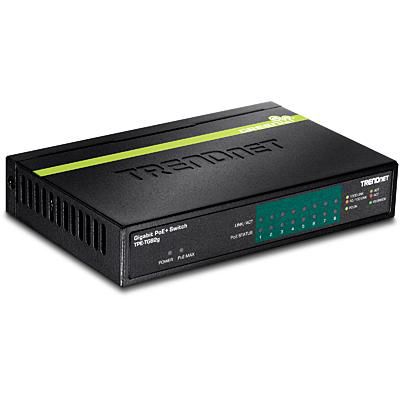 TRENDnet 8 x 10/100/1000 LAN PoE+, 128KB, 16Gbps, 110-240V AC, 50/60, 400 g - W124776157