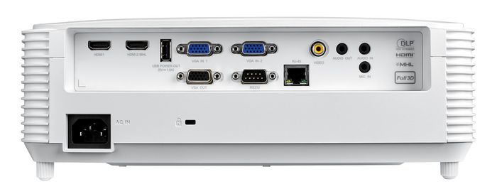 Optoma DLP, XGA (1024 x 768), 3700 lumens, 4:3, 26 dB, 225 W, HDMI, MHL, VGA, Composite, USB, RS232, RJ45 - W124949320