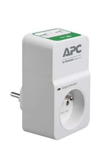 APC Essential SurgeArrest 1 Outlet 230V, 2 Port USB Charger, France - W125091729