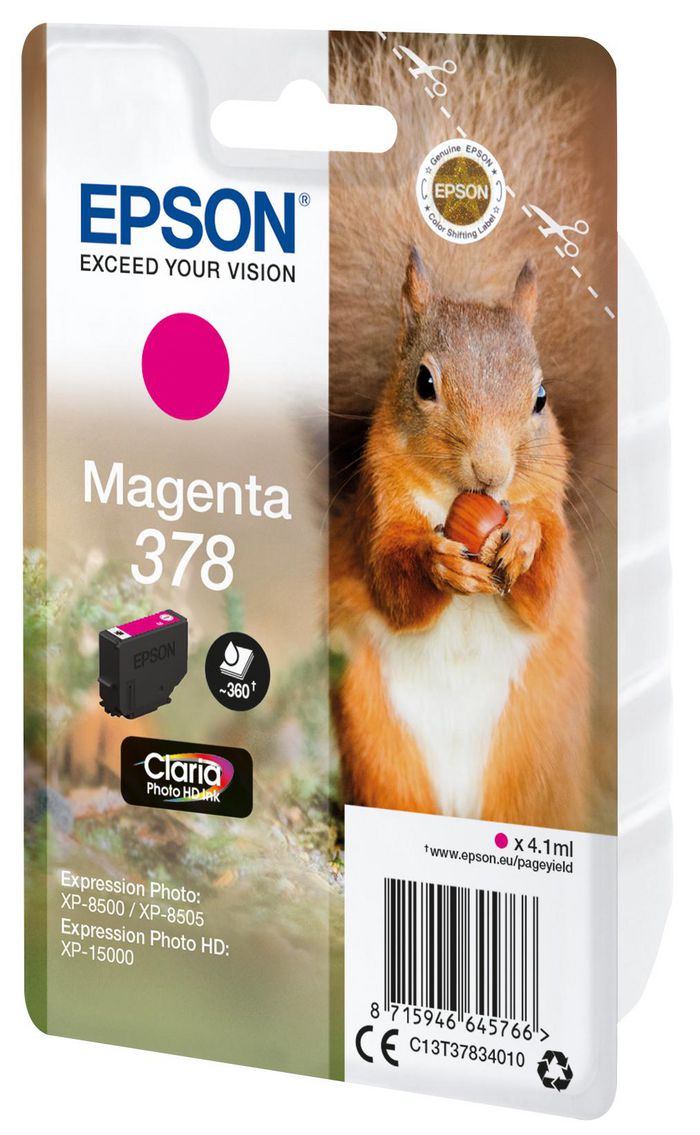 Epson Singlepack Magenta 378 Claria Photo HD Ink - W124846343