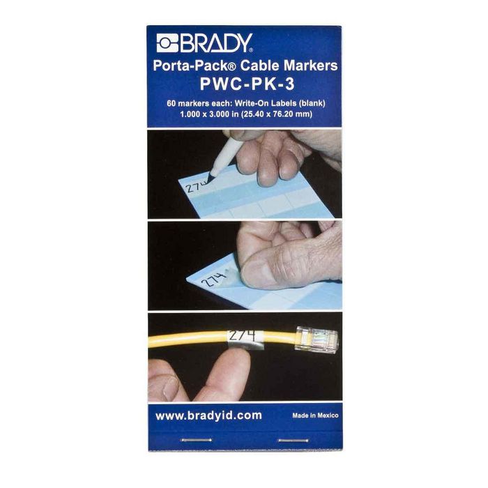 Brady Porta-Pack Write-on Wire Marker Pages - W124486404