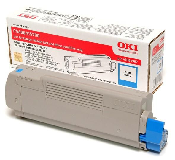 OKI Cyan Toner Cartridge for C5600/C5700 - W124715171