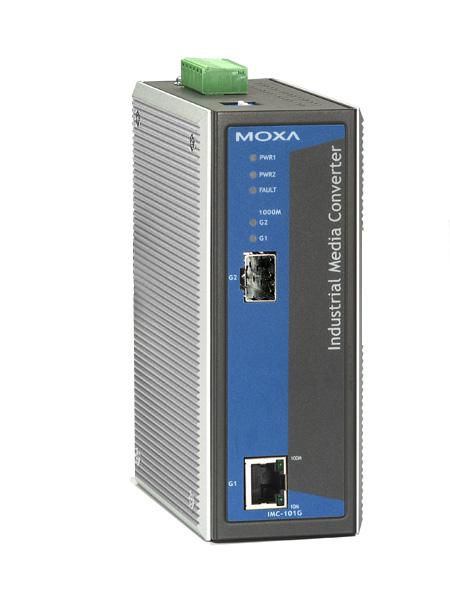 Moxa Industrial Gigabit Ethernet-to-fiber media converter - W125114123