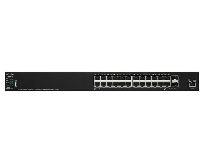 Cisco SB 24 x 10 Gigabit Ethernet 10GBASE-T, 2 x 10 Gigabit Ethernet SFP+/Copper Combo, 1 Gigabit Ethernet Management Port - W124586410